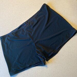 Black Fitness Swim Shorts Women Waist Size 20"